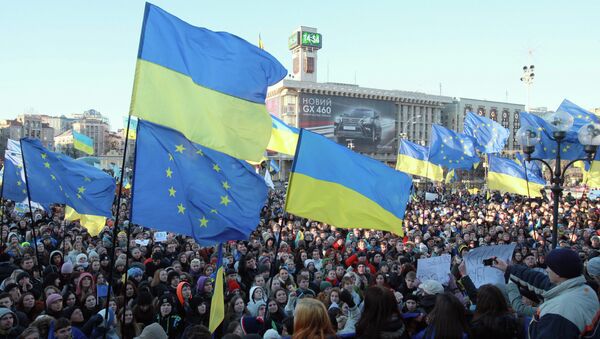 Rally in Ukraine in support of EU integration - Sputnik International