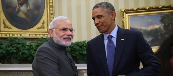 United States President Barack Obama meets with Indian Prime Minister Narendra Modi - Sputnik International