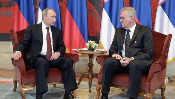 Russian President Vladimir Putin meeting with Serbian President Tomislav Nikolic - Sputnik International