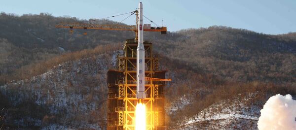 In this Dec. 12, 2012 file photo released by Korean Central News Agency, North Korea's Unha-3 rocket lifts off from the Sohae launch pad in Tongchang-ri, North Korea - Sputnik International