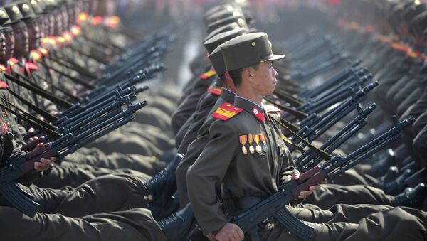 The military parade marking the 100th birthday of late North Korea founder Kim Il Sung - Sputnik International