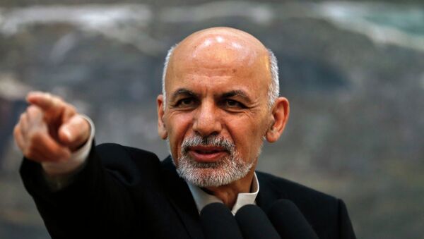Afghanistan's President Ashraf Ghani points while speaking during a news conference in Kabul - Sputnik International