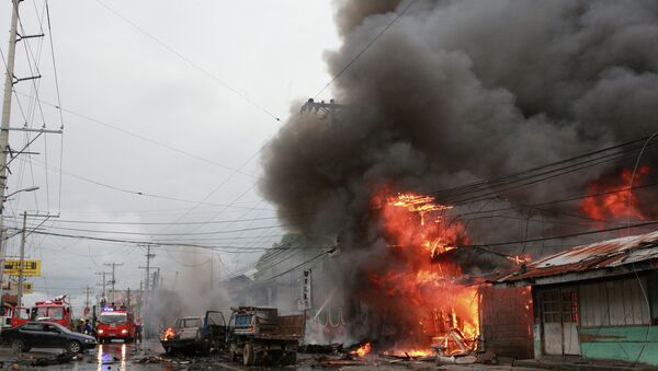 Fire at the city of Cotabato - Sputnik International