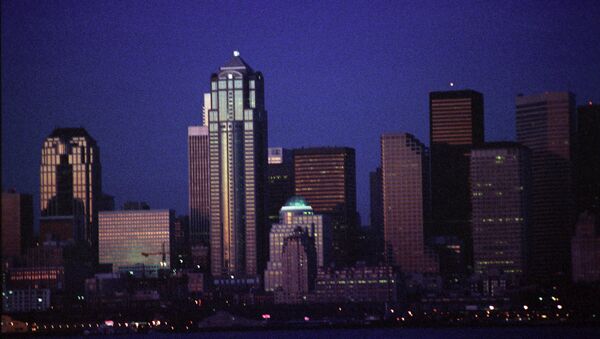 A view of the night Seattle. - Sputnik International