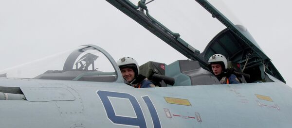 This Sukhoi Su-27 SM Flanker fighter will serve with the 62nd Fighter Regiment of the 27th Combined Air Division of the Russian Air Force at Belbek airfield near Sevastopol. - Sputnik International