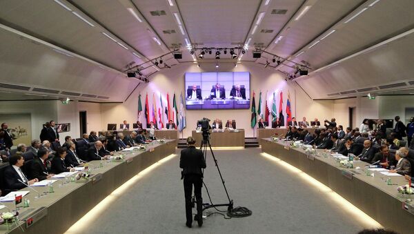 General view of a meeting of oil ministers of the Organization of the Petroleum Exporting countries, OPEC, at their headquarters in Vienna, Austria, Wednesday, June 11, 2014 (File) - Sputnik International