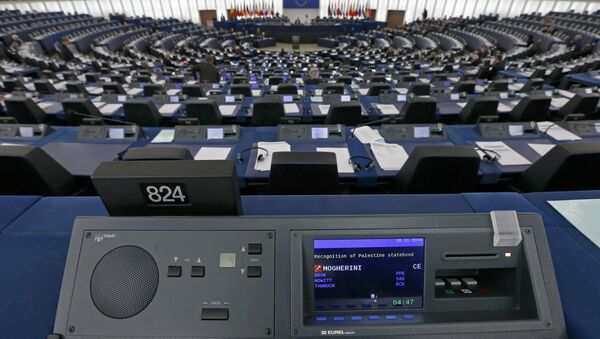 A general view shows the plenary room of the European Parliament - Sputnik International