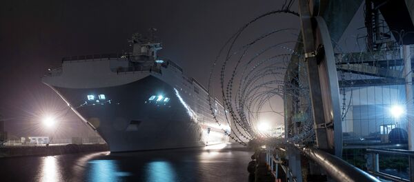 The Vladivostok amphibious assault ship of the Mistral class at the STX Europe shipyard in Saint-Nazaire The Vladivostok amphibious assault ship of the Mistral class at the STX Europe shipyard in Saint-Nazaire - Sputnik International