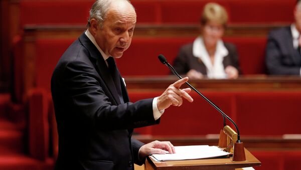 French Foreign Minister Laurent Fabius delivers a speech during a debate on Palestine status at the National Assembly in Paris November 28, 2014 - Sputnik International