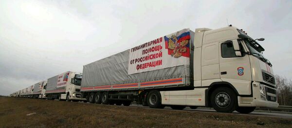 Then eighth humanitarian aid convoy for Donbass driveslong M4 highway Then eighth humanitarian aid convoy for Donbass driveslong M4 highway - Sputnik International
