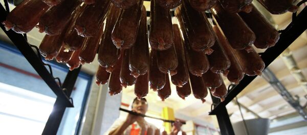 Meat processing unit in Belarus - Sputnik International