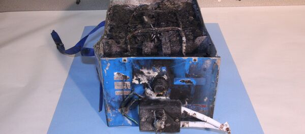 This undated image provided by the National Transportation Safety Board shows the burned auxiliary power unit battery from a JAL Boeing 787 that caught fire - Sputnik International