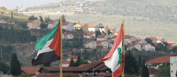 Lebanese, Palestinian flags Lebanese, Palestinian flags - Sputnik International