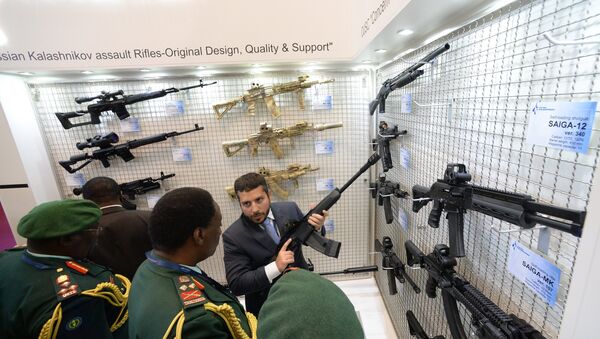 Stand of Kalashnikov Concern at an international exhibition Eurosatory 2014 - Sputnik International