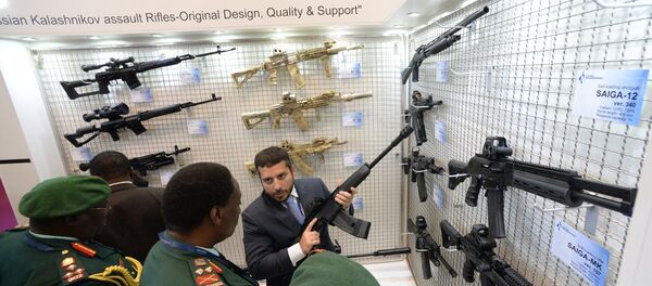 Stand of Kalashnikov Concern at an international exhibition Eurosatory 2014 Stand of Kalashnikov Concern at an international exhibition Eurosatory 2014 - Sputnik International