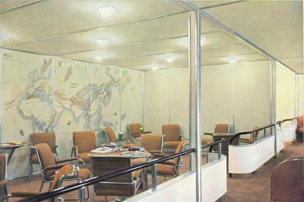 Futuristic Interiors of German WWII Airship Hindenburg - Sputnik International