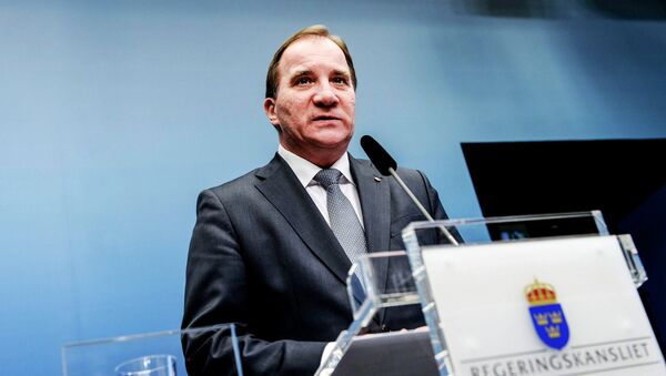 Sweden's Prime Minister Stefan Lofven speaks during a news conference at the Chancellery in Stockholm - Sputnik International