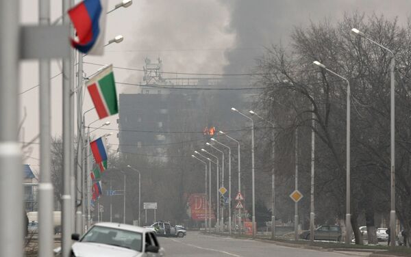 Counter-terrorism operation at Press House in Grozny - Sputnik International