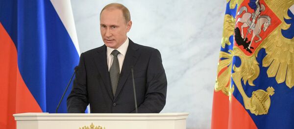 Russian President Vladimir Putin delivers the annual Presidential Address to the Federal Assembly - Sputnik International