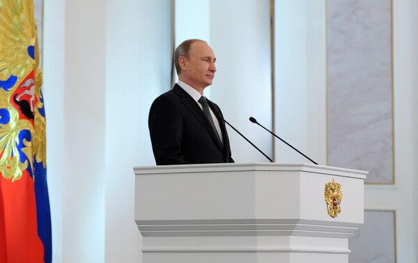 Russian President Vladimir Putin delivers the annual Presidential Address to the Federal Assembly - Sputnik International