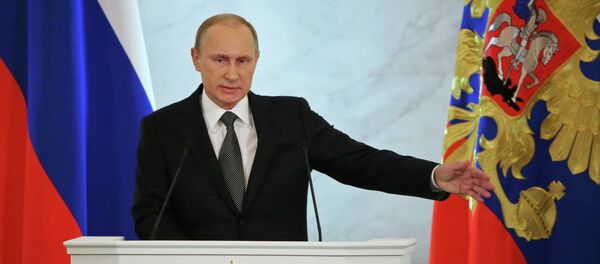 Russian President Vladimir Putin delivers the annual Presidential Address to the Federal Assembly - Sputnik International
