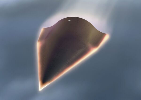 In this undated artist's rendition released by the Defense Advanced Research Projects Agency (DARPA) showing the Falcon Hypersonic Technology Vehicle 2 (HTV-2) In this undated artist's rendition released by the Defense Advanced Research Projects Agency (DARPA) showing the Falcon Hypersonic Technology Vehicle 2 (HTV-2) - Sputnik International