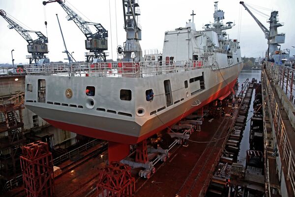 Launch of guard ship 'Admiral Essen' in Kaliningrad Launch of guard ship 'Admiral Essen' in Kaliningrad - Sputnik International