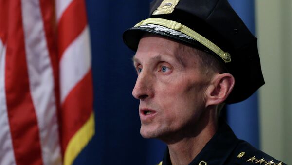 In this April 23, 2013 file photo, then Boston Police Superintendent William Evans speaks during a news conference in Boston as he describes the scene in Watertown, Mass. - Sputnik International
