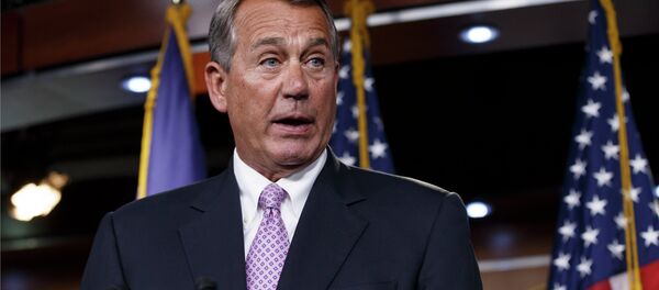 John Boehner of Ohio meets with reporters on Capitol Hill in Washington, Thursday, Dec. 4, 2014 John Boehner of Ohio meets with reporters on Capitol Hill in Washington, Thursday, Dec. 4, 2014 - Sputnik International