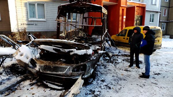 Consequences of artillery firing on Donetsk's Kirovsky District - Sputnik International