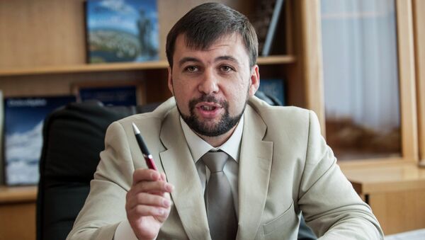 Co-chairman of the National Front of Novorossiya Denis Pushilin - Sputnik International