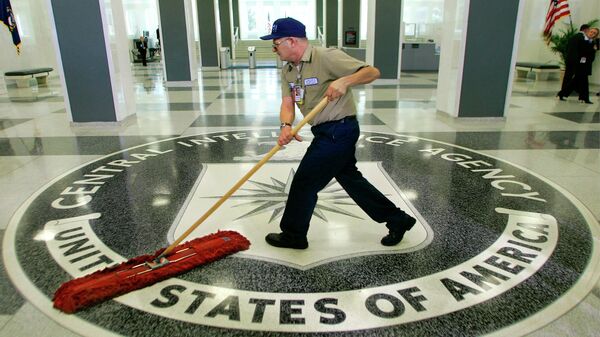 In this 2005 file photo, a workman slides a dustmop over the floor at the Central Intelligence Agency headquarters in Langley, Va., near Washington - Sputnik International