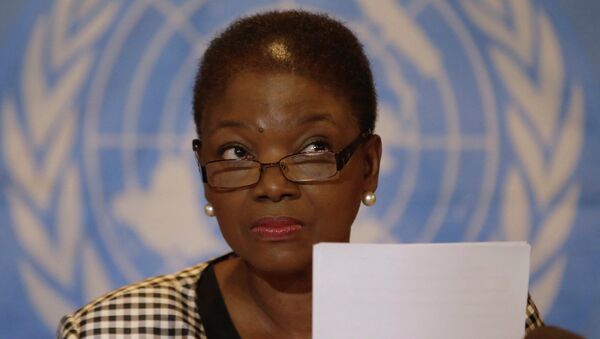 U.N. humanitarian chief Valerie Amos listens to a question after reading her statement at a news conference - Sputnik International