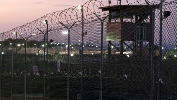 Guard tower at dawn at Camp Delta the military prison at Naval Base Guantanamo Bay Cuba - Sputnik International