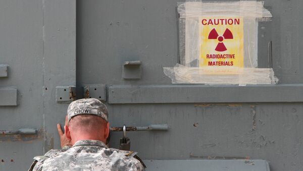 Lt. Col. Jason Crowe closes a radiation contaminated bunker at Ft. Bliss, Texas. (File) - Sputnik International
