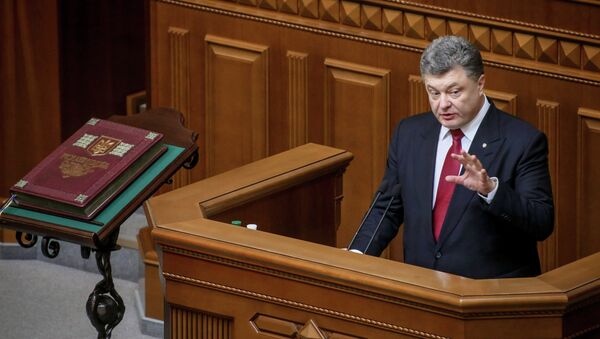 Ukrainian President Petro Poroshenko certainly does not lack self-confidence. During a recent interview with the BBC, the president said he aims to become a member of the EU parliament. - Sputnik International