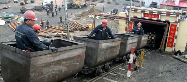 A gas explosion at a mine in northeastern China has claimed the lives of ten miners. Photo: Miners entering the Jiayi Coal Mine in Jidong County - Sputnik International