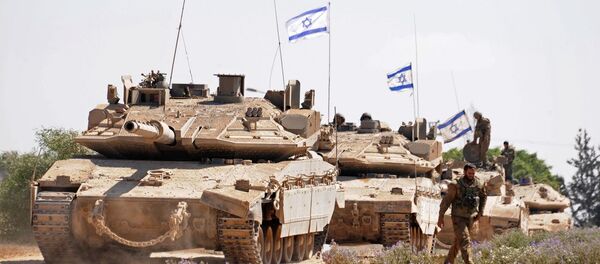 Israeli soldiers, waiting for orders to enter the Gaza Strip - Sputnik International