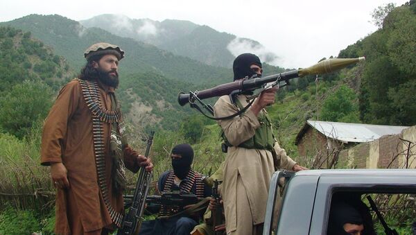 Pakistani Taliban patrol in their stronghold of Shawal in Pakistani tribal region of South Waziristan - Sputnik International