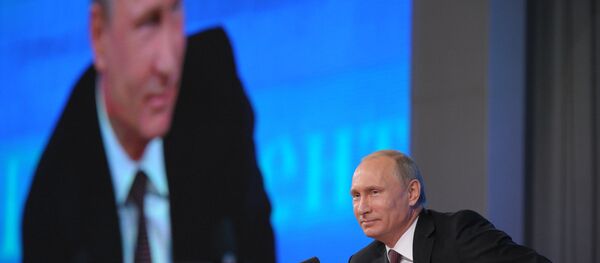 Russian President Vladimir Putin at major press coference on December 19, 2013. Russian President Vladimir Putin at major press coference on December 19, 2013. - Sputnik International