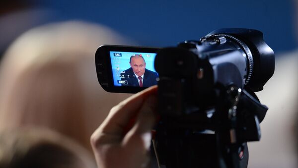 Russian President Putin during an annual news conference on December 20, 2014. - Sputnik International