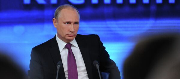 Russian President Vladimir Putin speaks during his annual news conference in Moscow Russian President Vladimir Putin speaks during his annual news conference in Moscow - Sputnik International