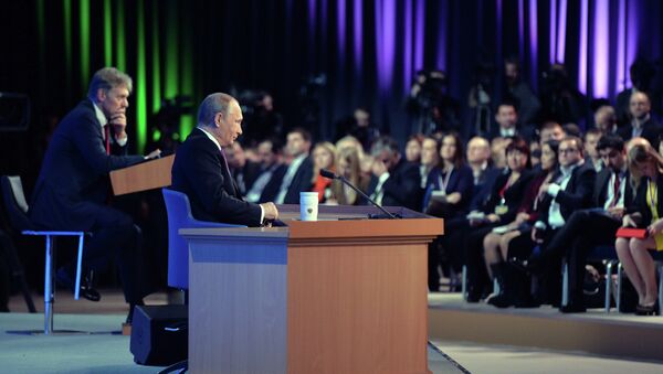 Tenth annual major news conference of Russian President Vladimir Putin - Sputnik International