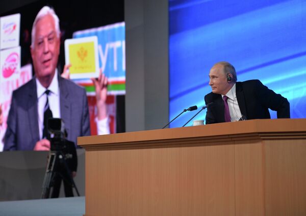 Tenth annual major news conference of Russian President Vladimir Putin Tenth annual major news conference of Russian President Vladimir Putin - Sputnik International