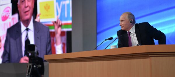 Tenth annual major news conference of Russian President Vladimir Putin Tenth annual major news conference of Russian President Vladimir Putin - Sputnik International