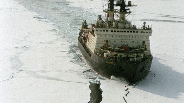 Sibir nuclear-propelled icebreaker in the Arctic - Sputnik International