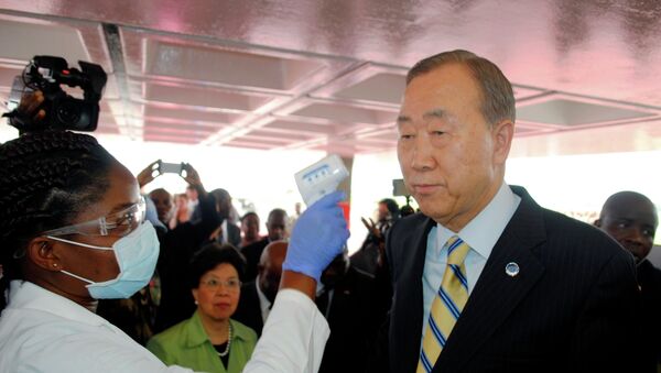 UN Secretary General Ban Ki-moon stressed that the Ebola epidemic still demands international attention, as he wrapped up his tour of West African countries impacted by the virus. - Sputnik International
