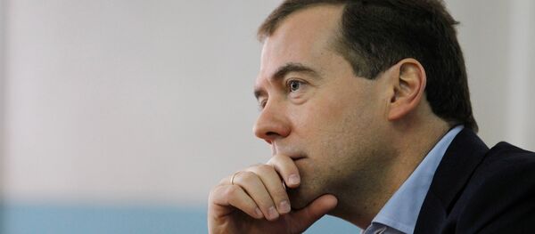 Prime Minister Dmitry Medvedev claimed that Kiev’s decision to cancel Ukraine’s non-aligned status makes Ukraine Russia’s potential military adversary. - Sputnik International