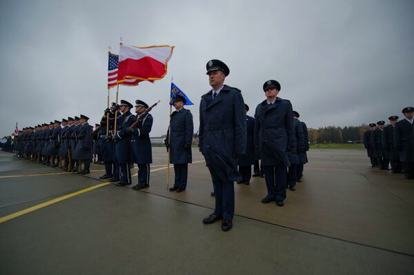 US personnel at the Lask Air Base, Central Poland. US personnel at the Lask Air Base, Central Poland. - Sputnik International