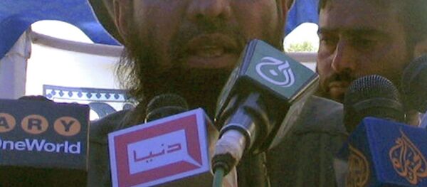 Zaki-ur-Rehman Lakhvi speaks during a rally in this April 21, 2008 file photo. - Sputnik International